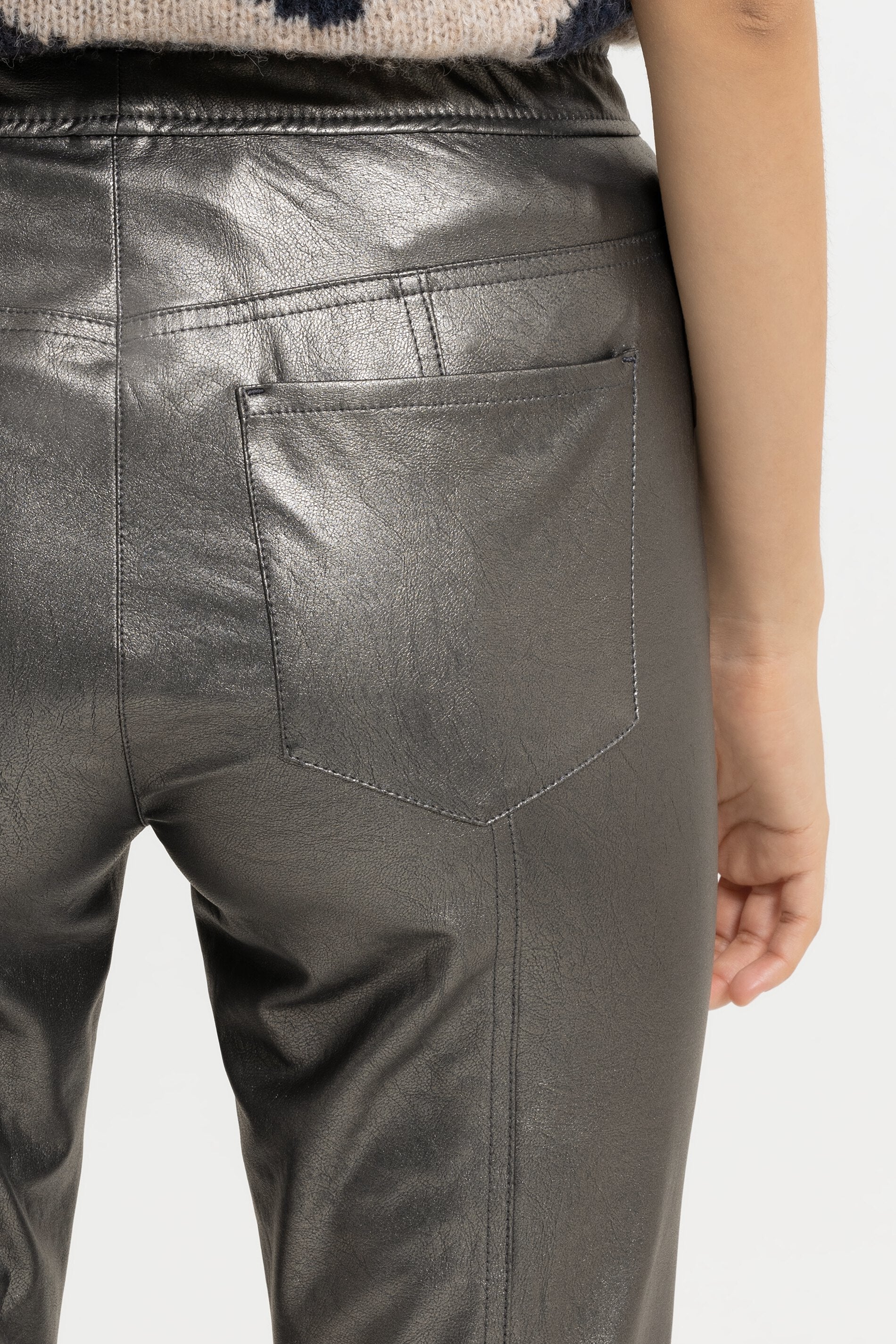 LUISA CERANO-OUTLET-SALE-Skinny-Pants in Leder-Optik-Hosen-by-ARCHIVIST