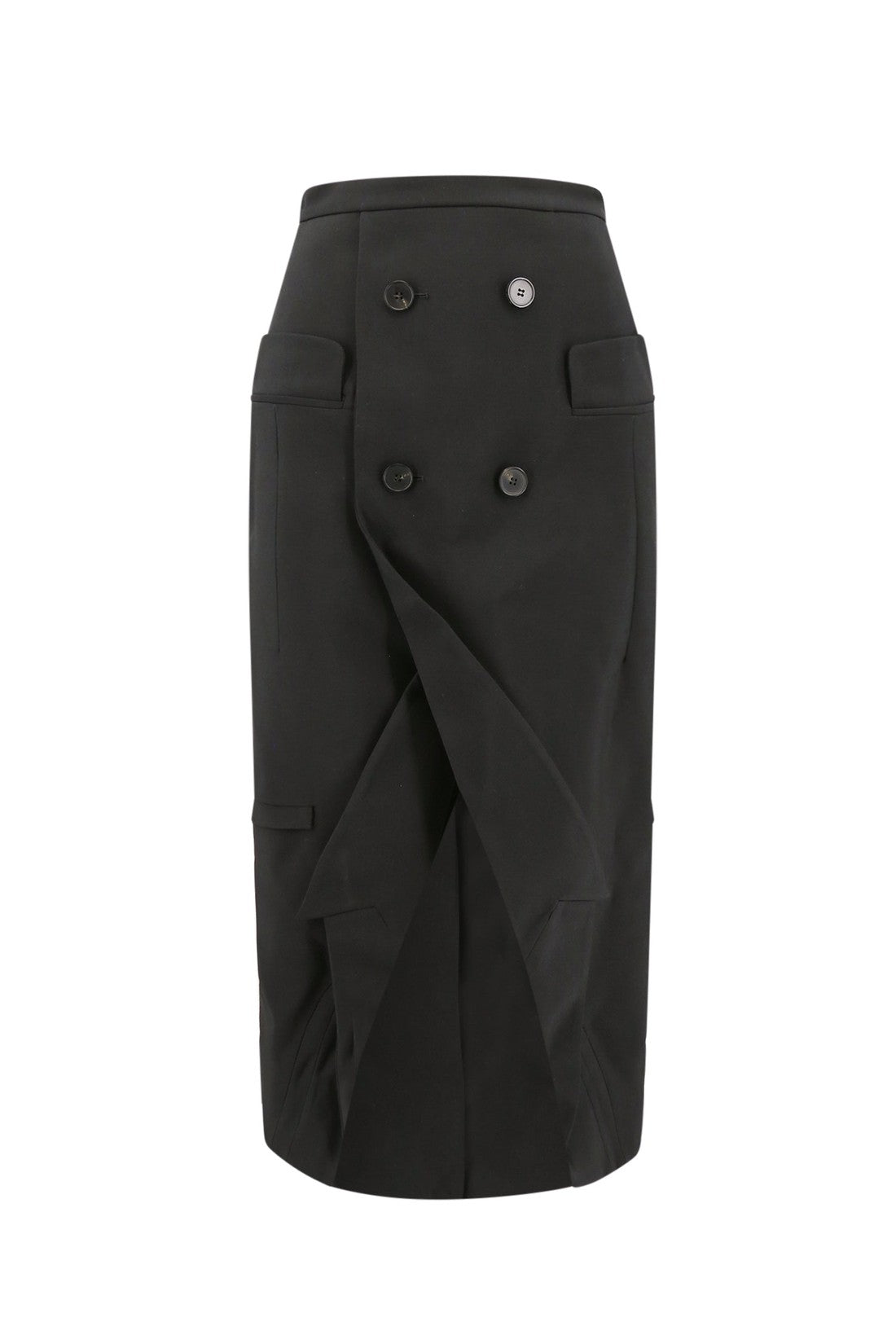 ALEXANDER MCQUEEN-OUTLET-SALE-Skirt Schwarz-ARCHIVIST