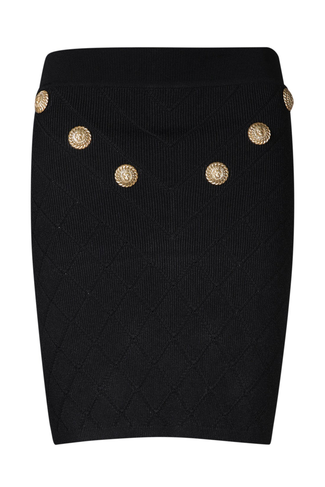 BALMAIN-OUTLET-SALE-Skirt Schwarz-ARCHIVIST