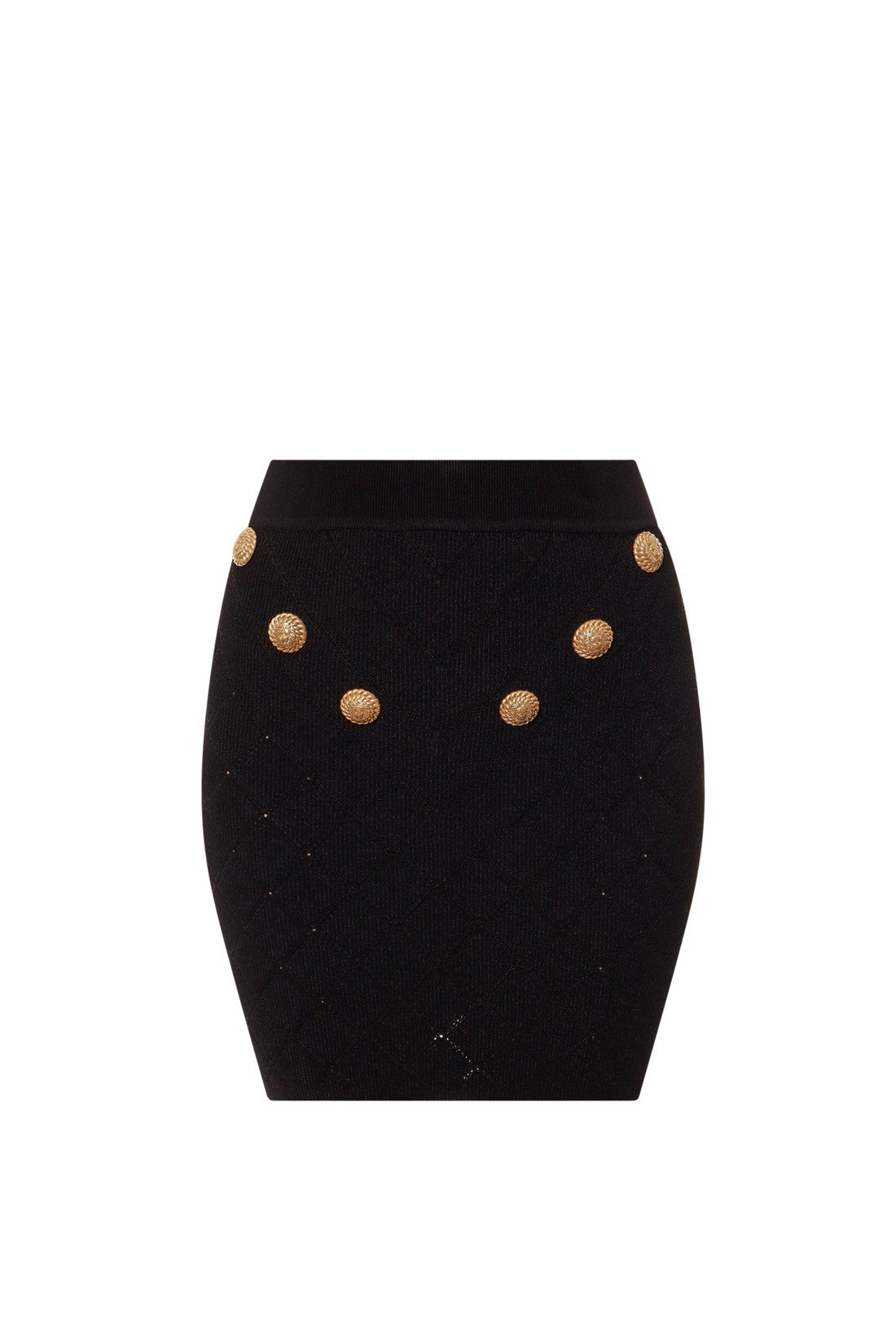 BALMAIN-OUTLET-SALE-Skirt Schwarz-ARCHIVIST