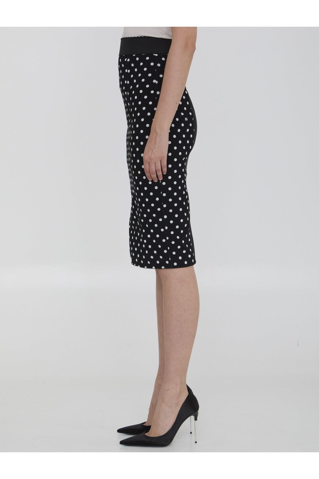 DOLCE&GABBANA-OUTLET-SALE-Skirt with Polka-dot print-ARCHIVIST