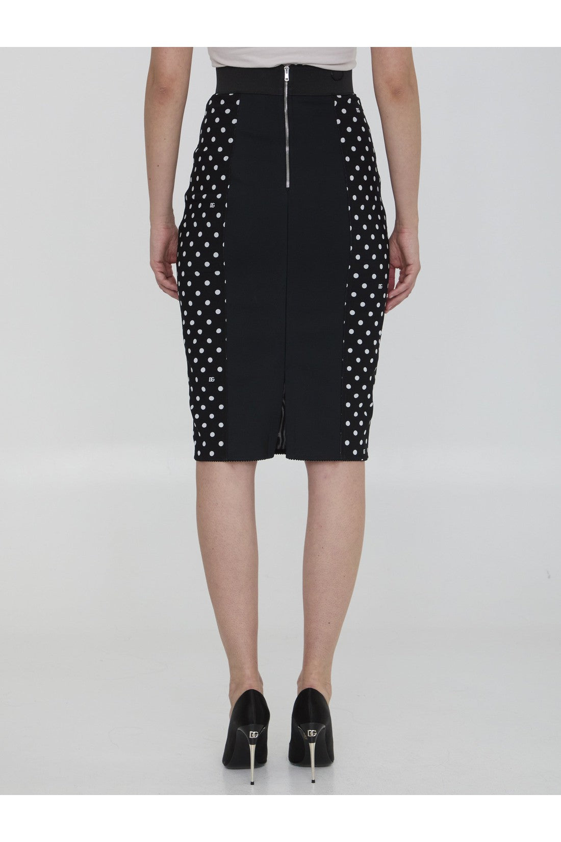 DOLCE&GABBANA-OUTLET-SALE-Skirt with Polka-dot print-ARCHIVIST