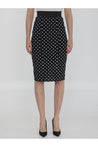 DOLCE&GABBANA-OUTLET-SALE-Skirt with Polka-dot print-ARCHIVIST