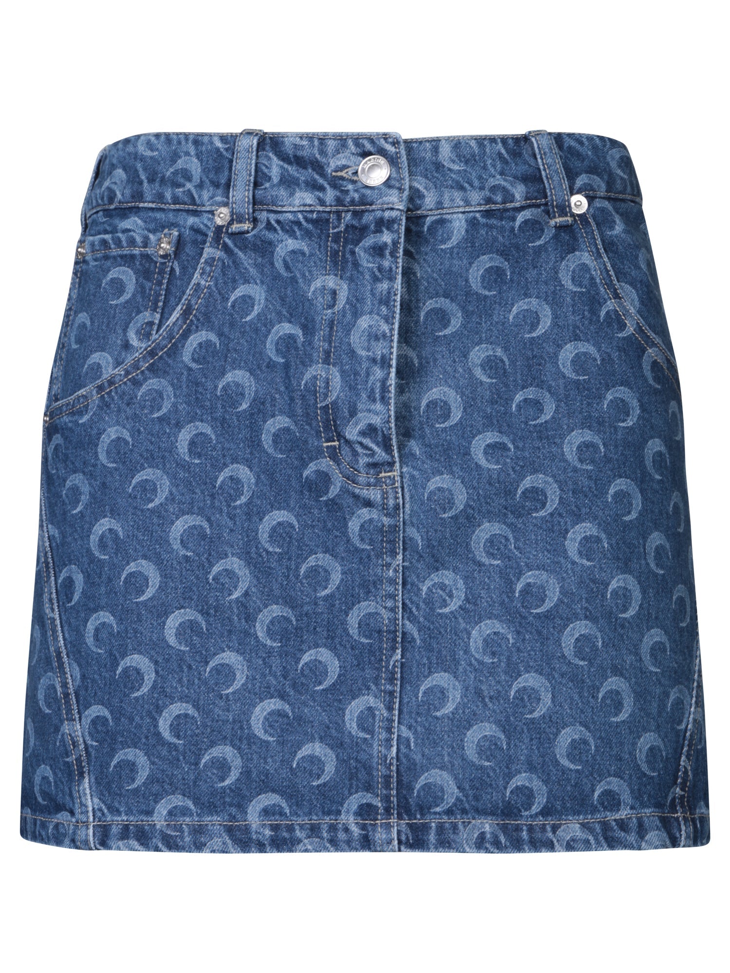 MARINE SERRE-OUTLET-SALE-Skirts BLAU-ARCHIVIST