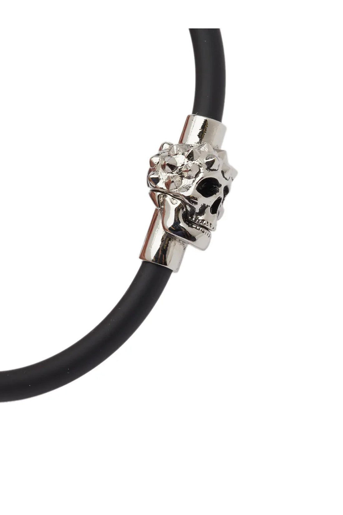 Alexander McQueen-OUTLET-SALE-Skull Charm Cord Bracelet-ARCHIVIST