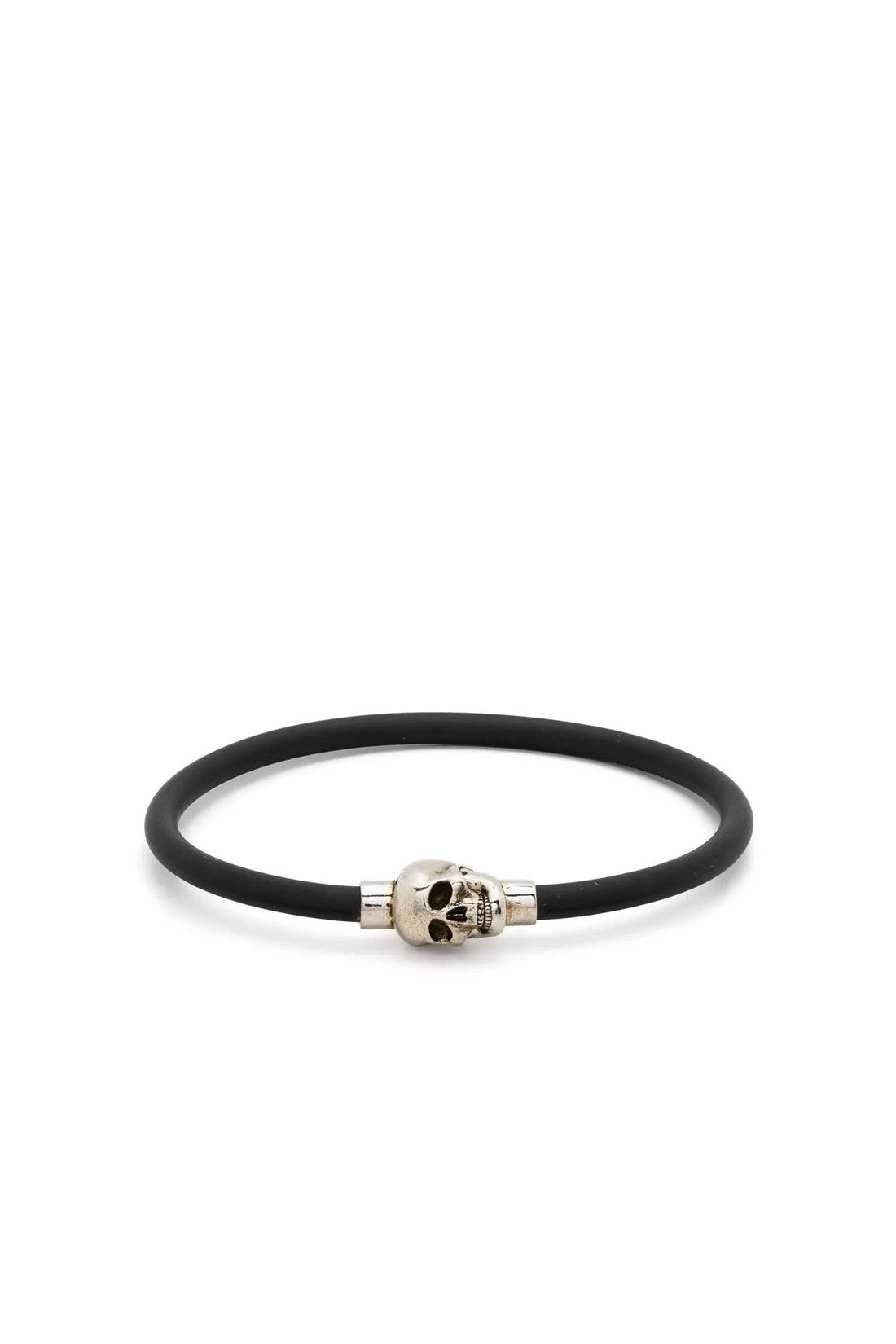 Alexander McQueen-OUTLET-SALE-Skull Charm Cord Bracelet-ARCHIVIST