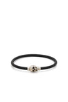 Alexander McQueen-OUTLET-SALE-Skull Charm Cord Bracelet-ARCHIVIST