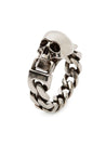 Alexander McQueen-OUTLET-SALE-Skull Logo Chain Ring-ARCHIVIST