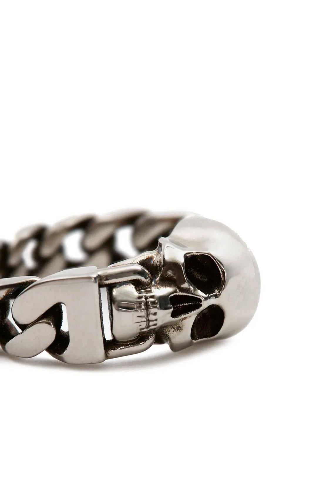 Alexander McQueen-OUTLET-SALE-Skull Logo Chain Ring-ARCHIVIST