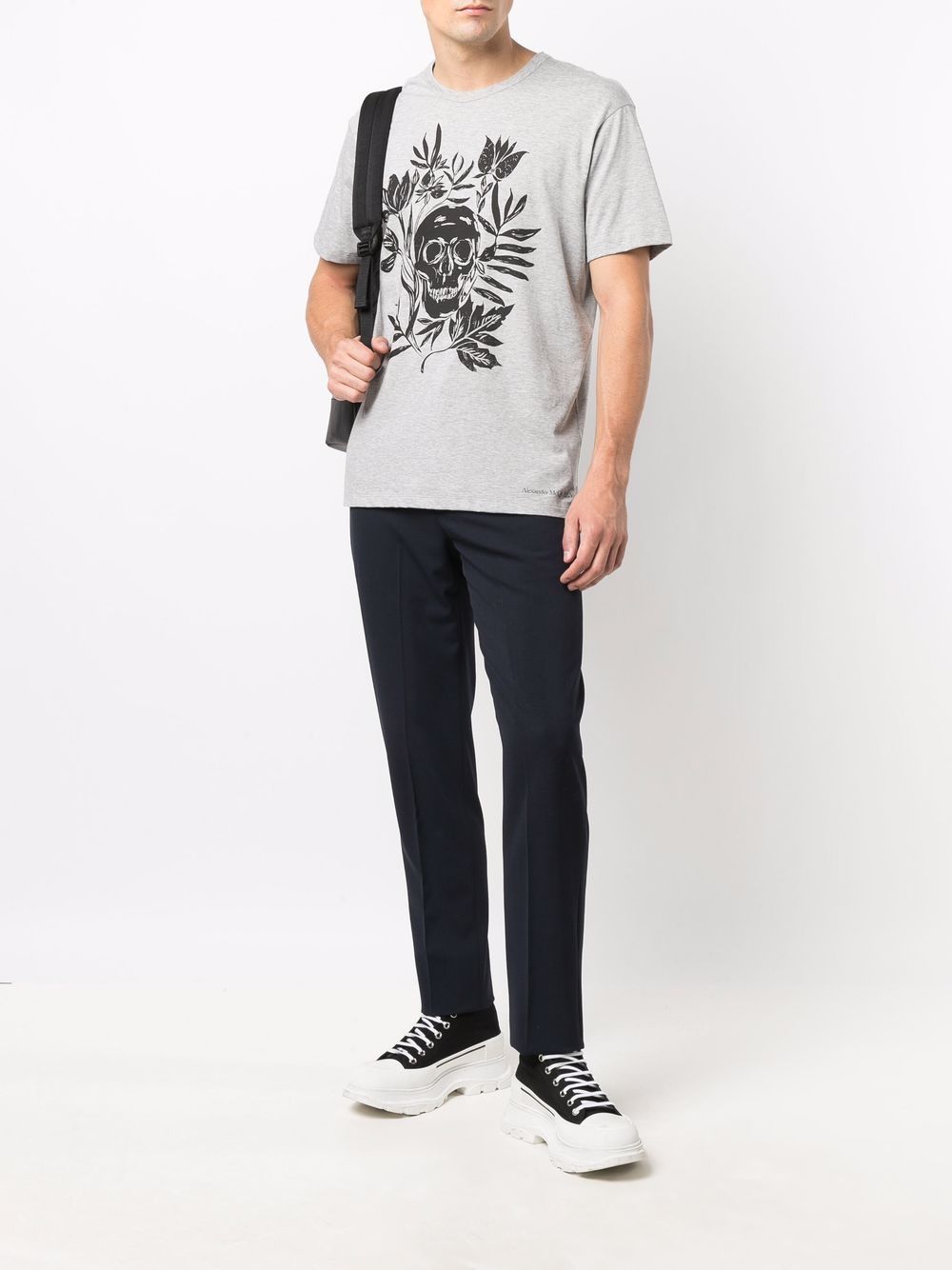 Alexander McQueen-OUTLET-SALE-Skull Logo T-Shirt-ARCHIVIST