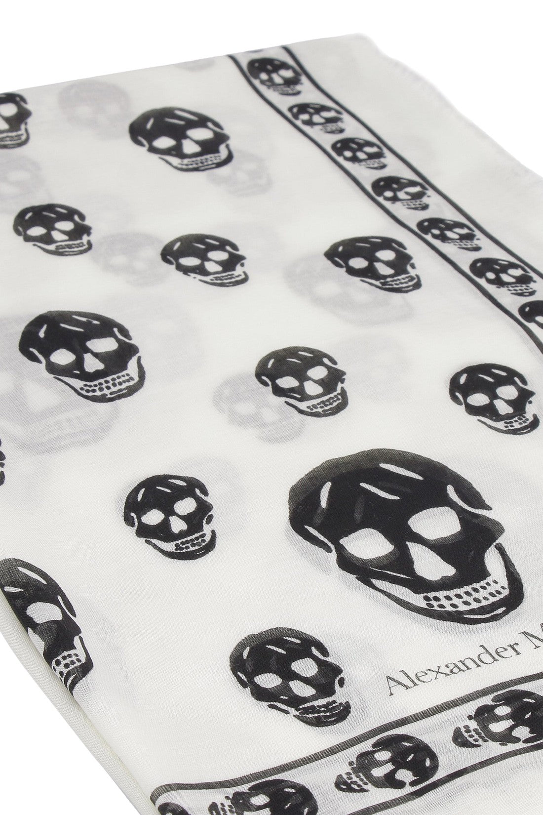 Alexander McQueen-OUTLET-SALE-Skull print scarf-ARCHIVIST