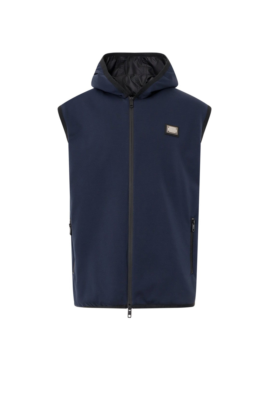 DOLCE & GABBANA-OUTLET-SALE-Sleeveless jacket with hood-ARCHIVIST