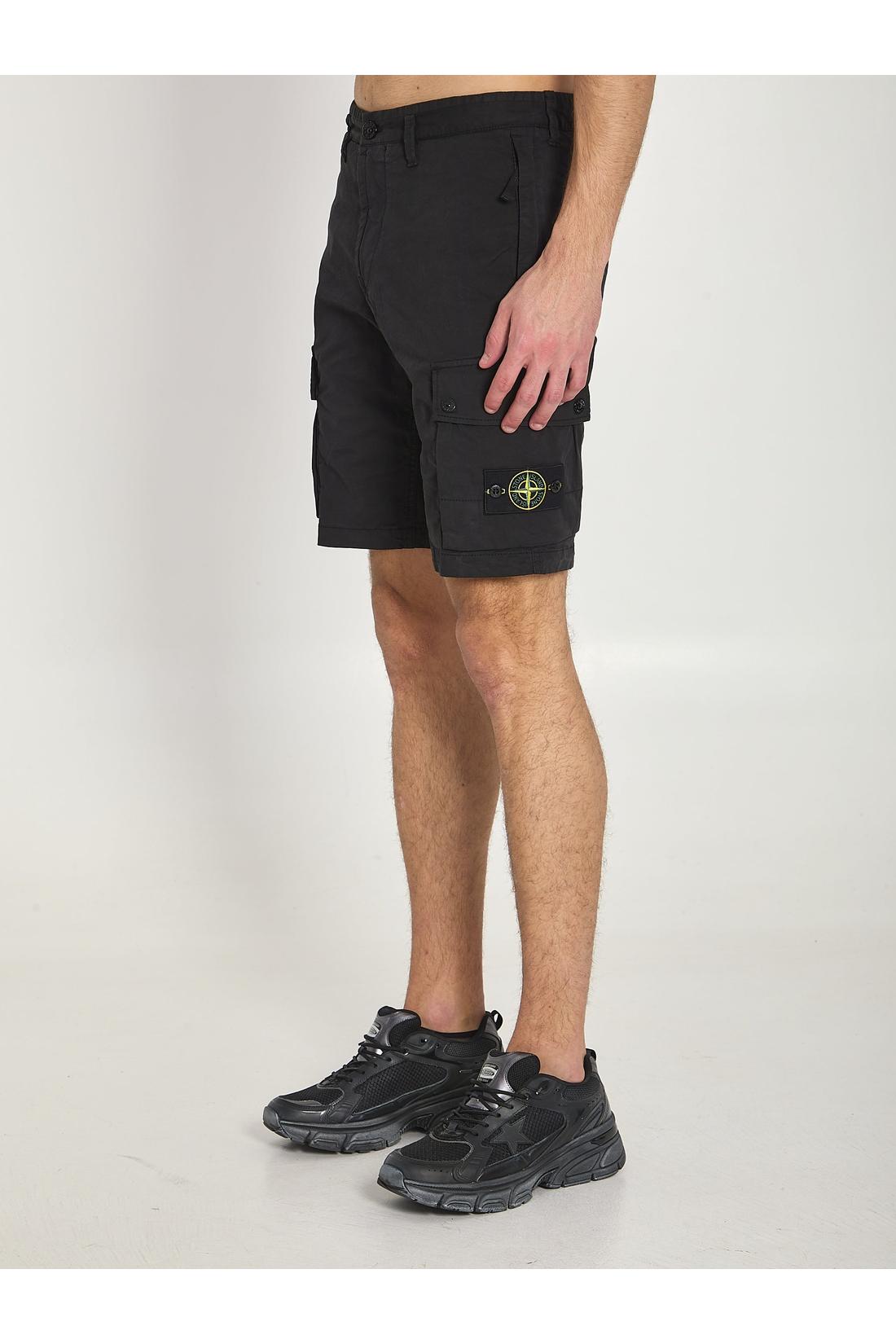 Stone Island-OUTLET-SALE-Slim bermuda black-ARCHIVIST