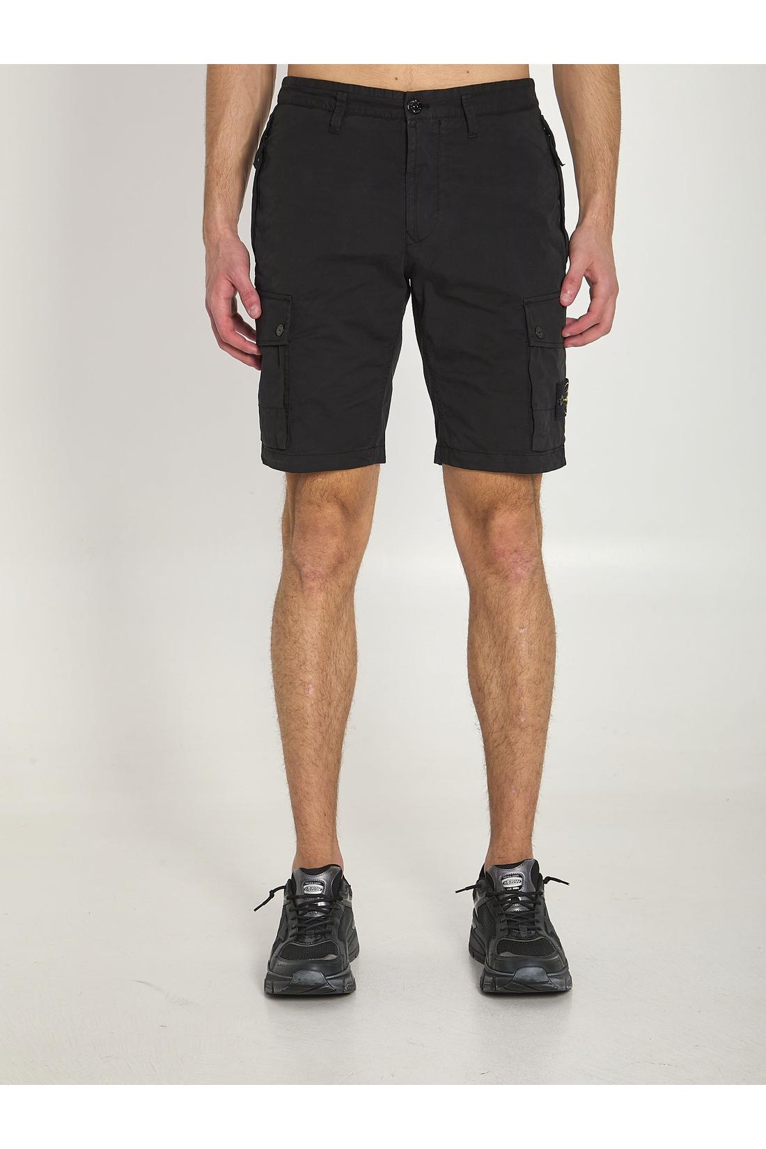 Stone Island-OUTLET-SALE-Slim bermuda black-ARCHIVIST
