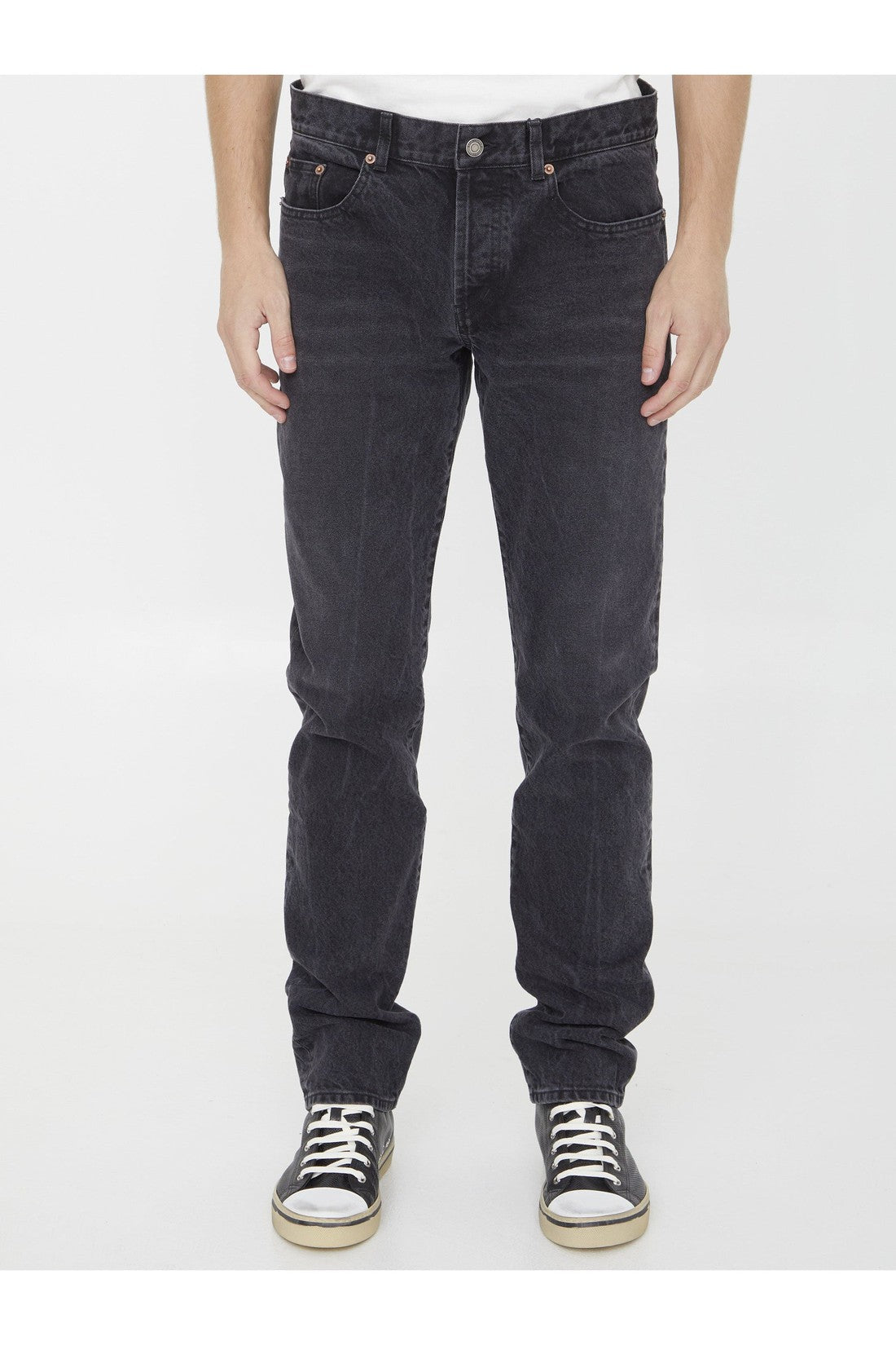 SAINT LAURENT-OUTLET-SALE-Slim denim jeans-ARCHIVIST