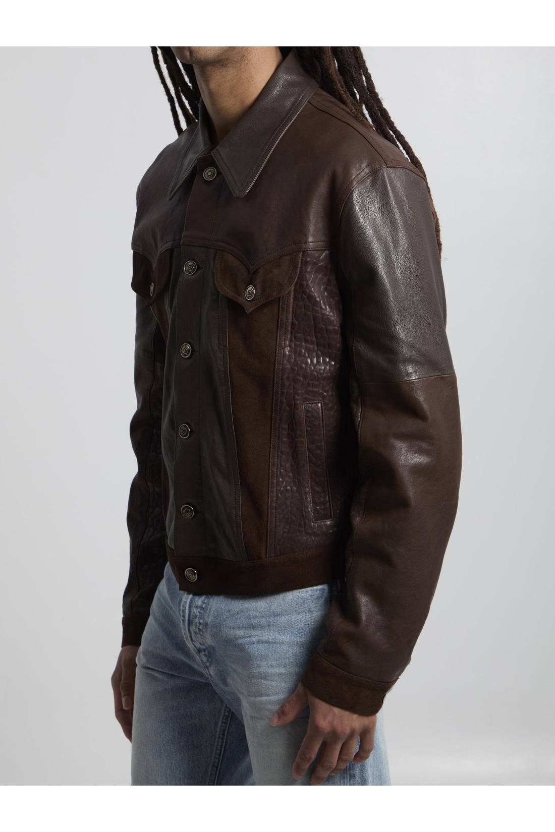 Slim-fit leather blouson-Slim-fit leather blouson-Versace-OUTLET-ARCHIVIST-ARCHIVE-SALE