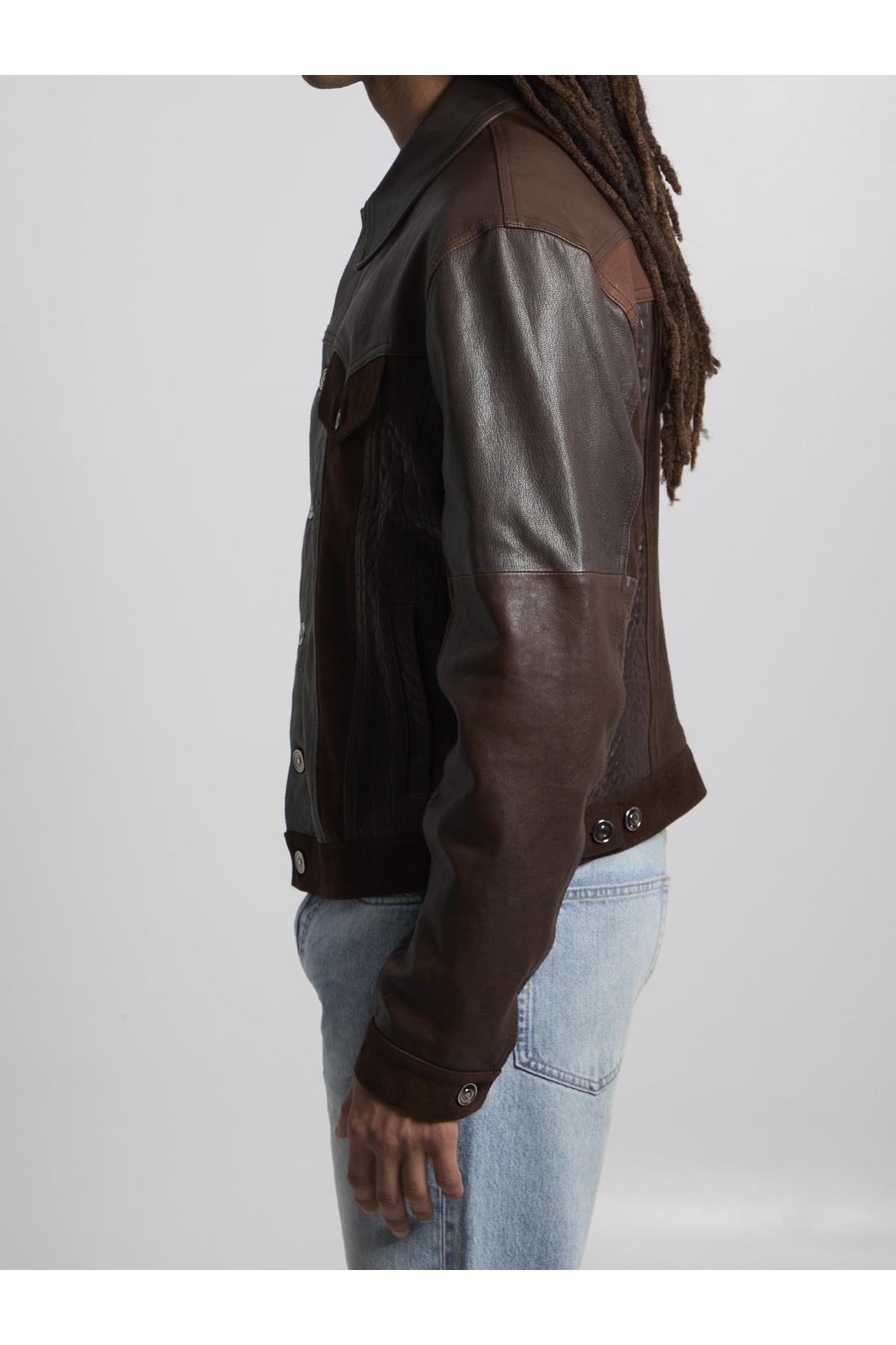 Slim-fit leather blouson-Slim-fit leather blouson-Versace-OUTLET-ARCHIVIST-ARCHIVE-SALE