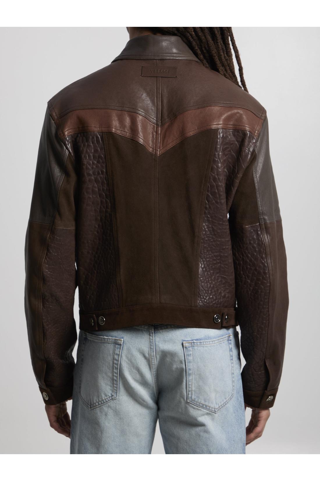 Slim-fit leather blouson-Slim-fit leather blouson-Versace-OUTLET-ARCHIVIST-ARCHIVE-SALE