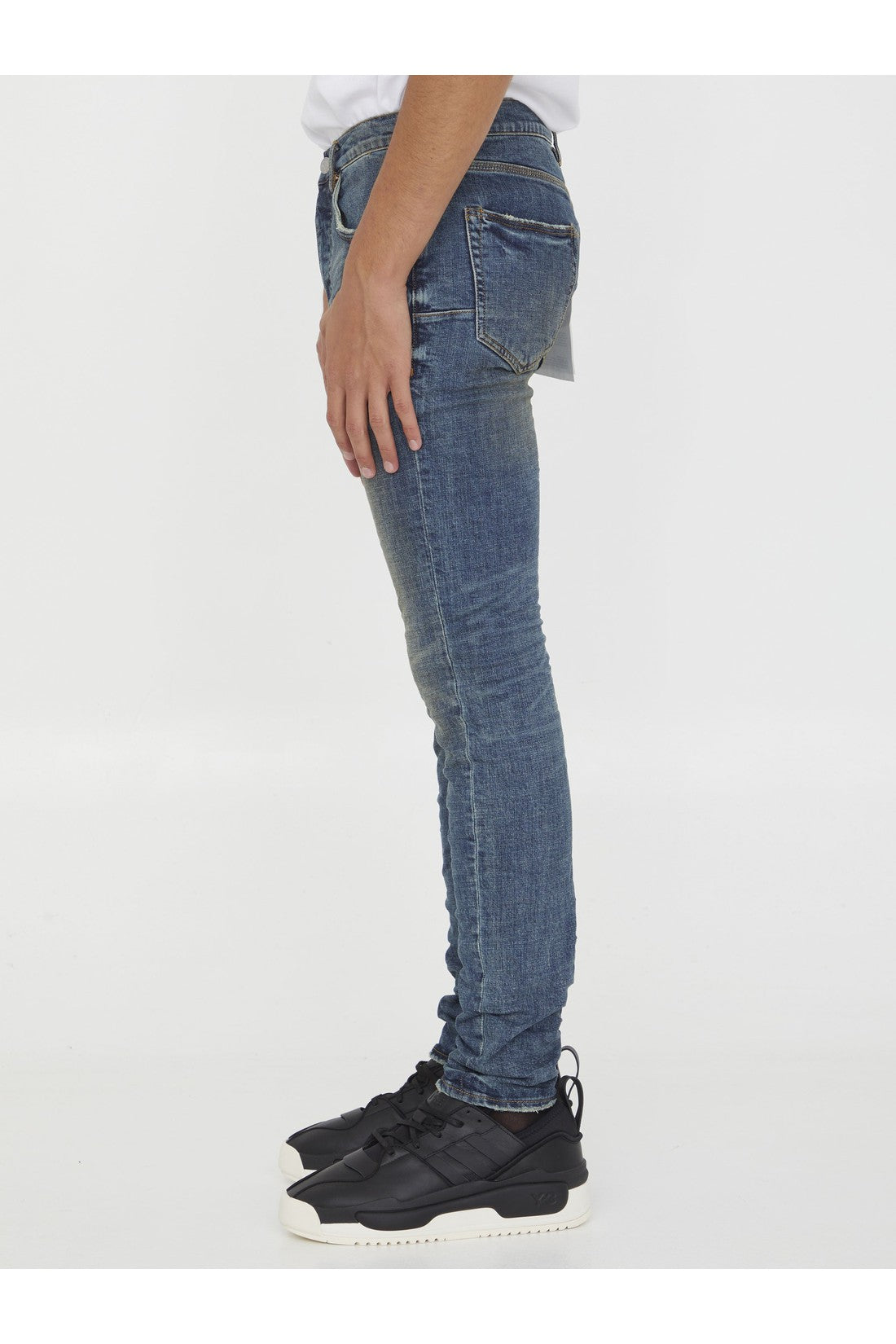 Purple Brand-OUTLET-SALE-Slim jeans in blue denim-ARCHIVIST