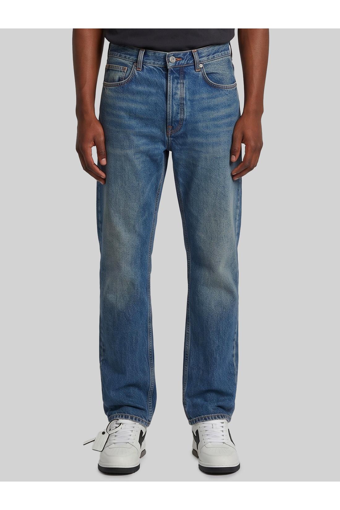Off White-OUTLET-SALE-Slim relax Half Harrow jeans-ARCHIVIST