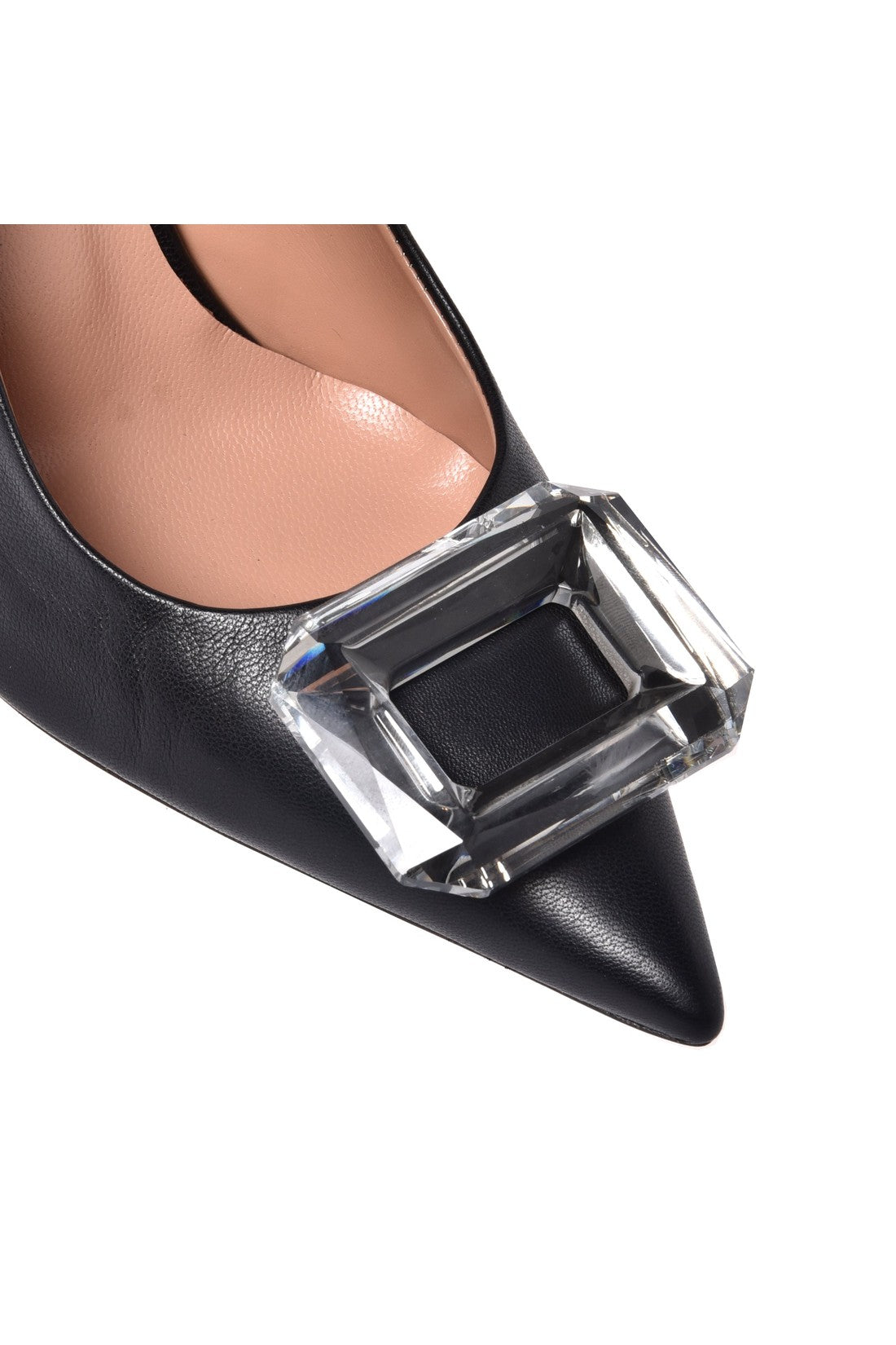 Slingbacks in black nappa leather