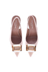 Slingbacks in taupe nappa leather