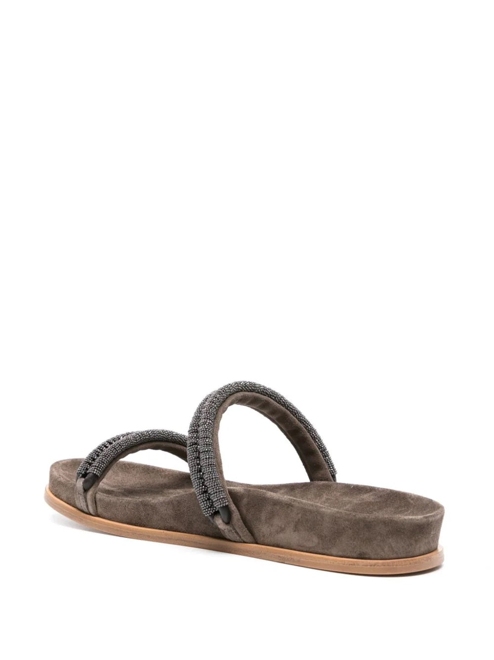 BRUNELLO CUCINELLI-OUTLET-SALE-Slipper Braun-ARCHIVIST