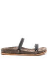 Brunello Cucinelli-OUTLET-SALE-Slipper Braun-ARCHIVIST