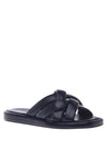 Slipper in black nappa leather