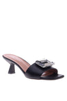 Slipper in black nappa leather