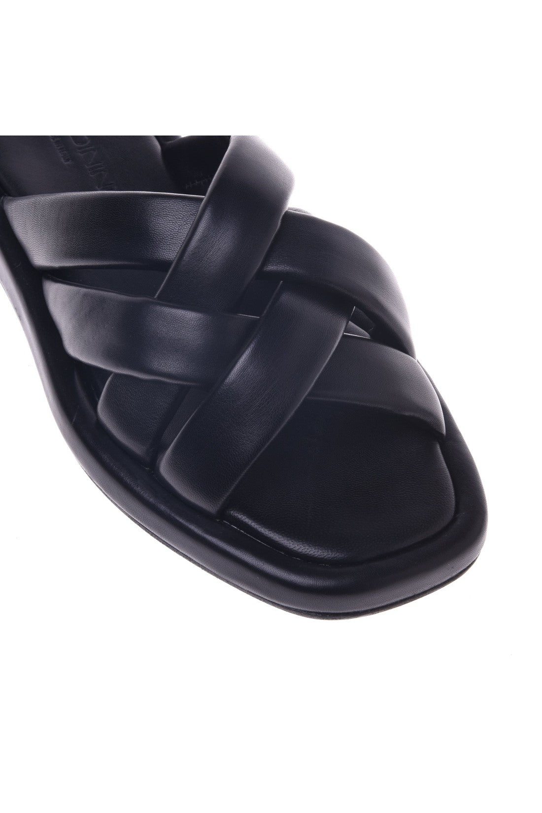 Slipper in black nappa leather