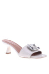 Slipper in cream nappa leather