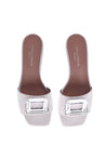 Slipper in cream nappa leather