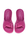 Slipper in fuchsia nappa leather