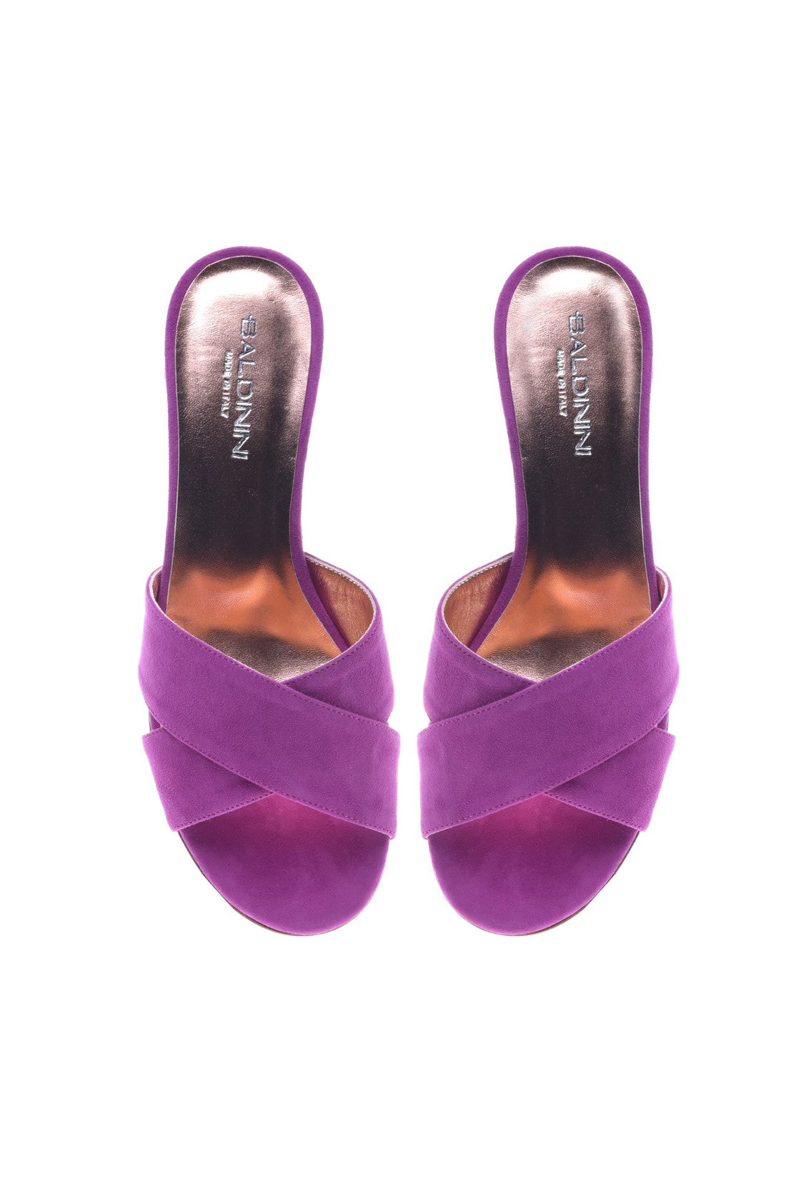 Slipper in fuchsia suede