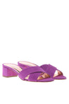 Slipper in fuchsia suede