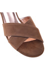 Slipper in tan suede