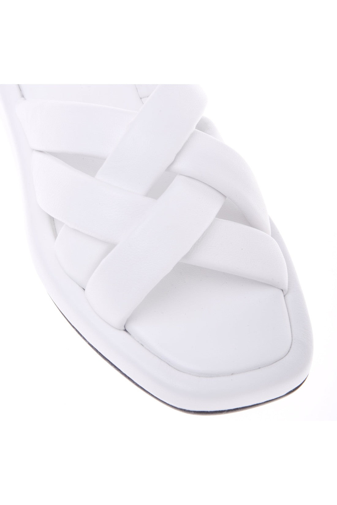 Slipper in white nappa leather