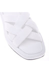 Slipper in white nappa leather