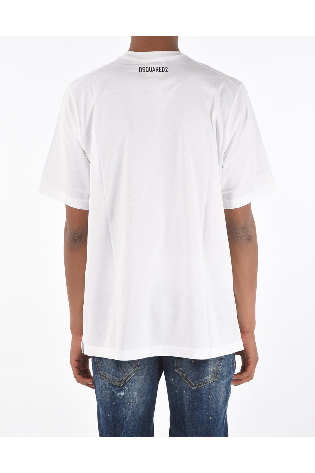 Dsquared2-OUTLET-SALE-Slouch Fit Reverse Print Logo T-Shirt-ARCHIVIST