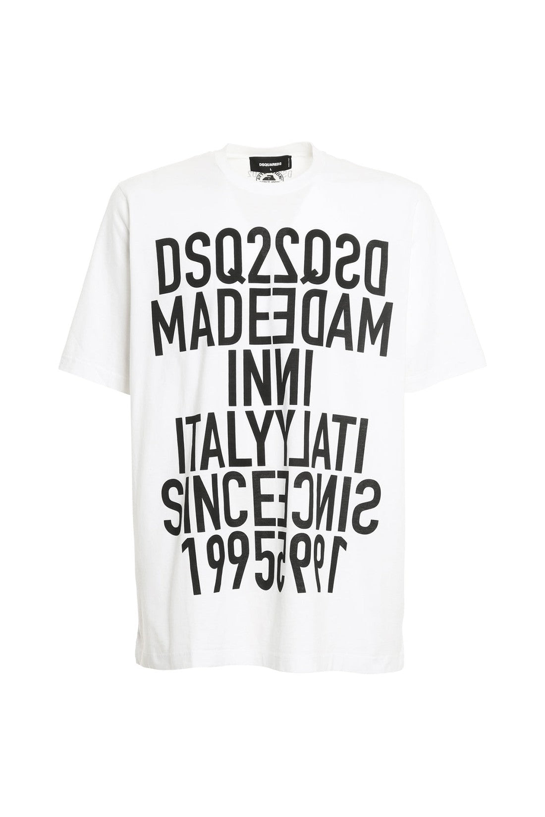 Dsquared2-OUTLET-SALE-Slouch Fit Reverse Print Logo T-Shirt-ARCHIVIST