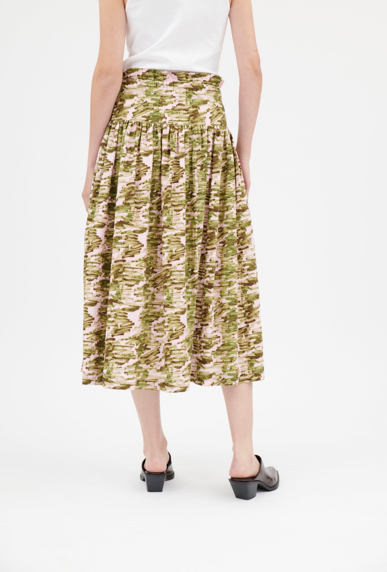 Odeeh-Small Brush Strokes Rock, Palmgreen-Kleider & Röcke-Black-Deal-Outlet-by-ARCHIVIST