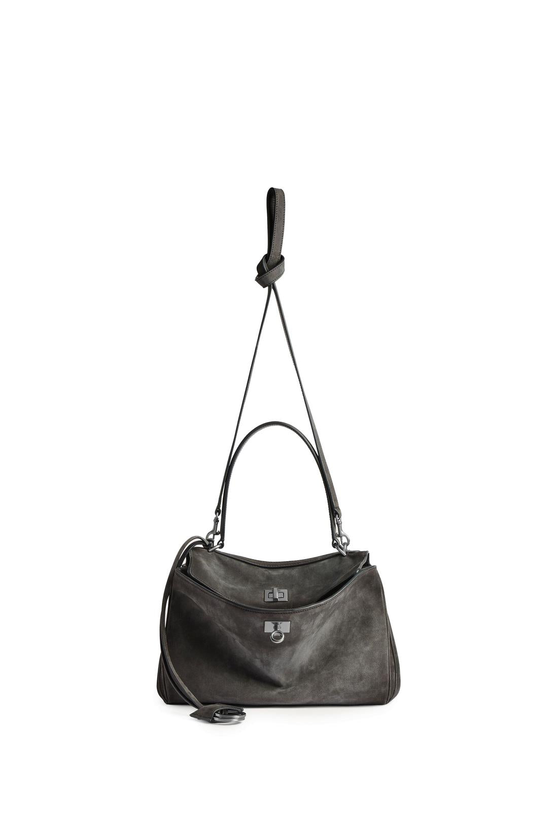 Balenciaga-OUTLET-SALE-Small Rodeo bag in storm grey-ARCHIVIST