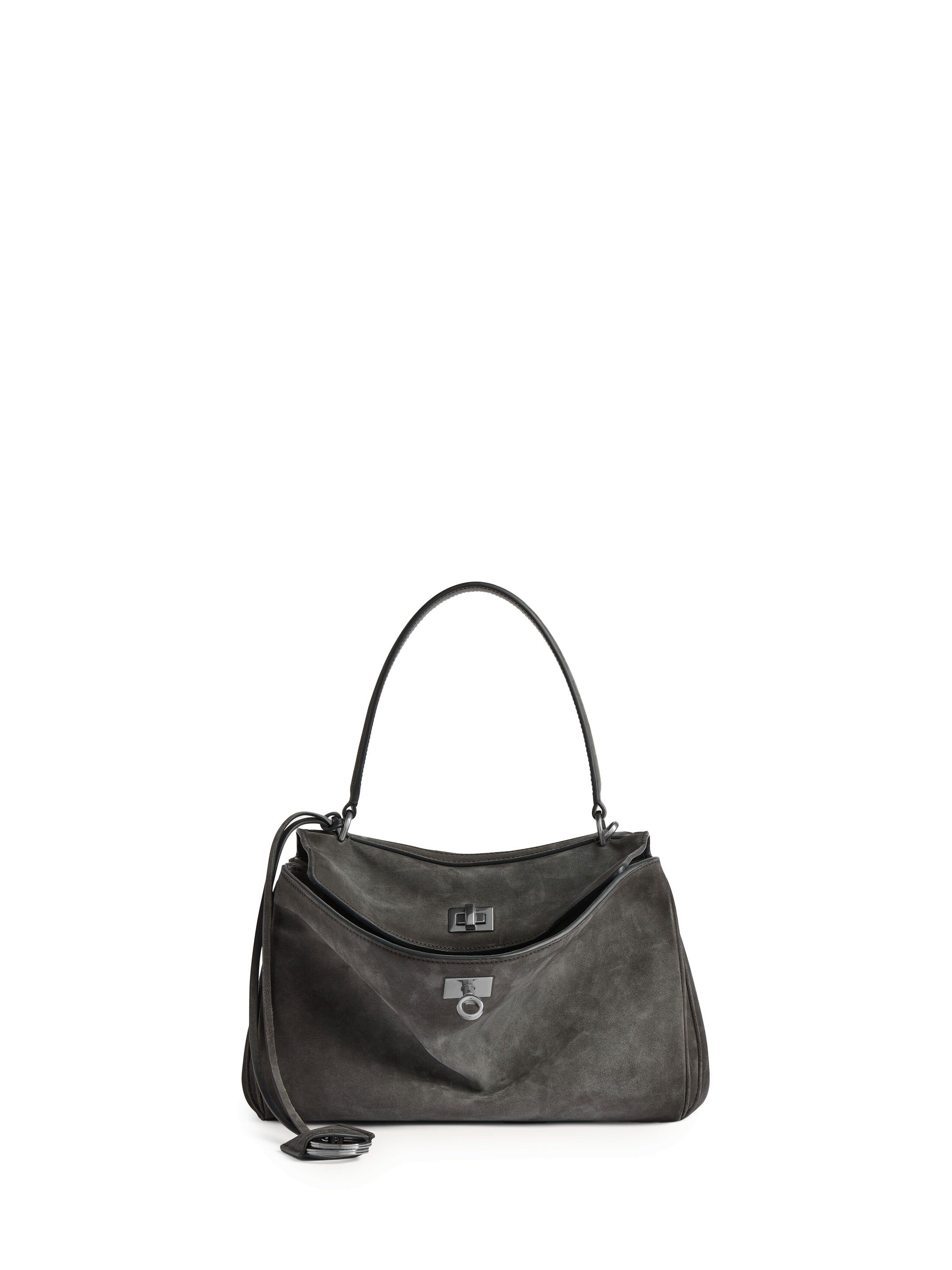 Balenciaga-OUTLET-SALE-Small Rodeo bag in storm grey-ARCHIVIST