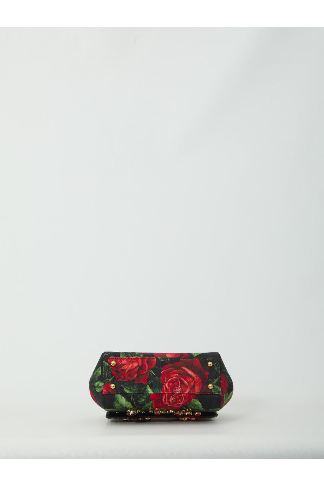 Dolce & Gabbana-OUTLET-SALE-Small Sicily handbag in Red Rose-ARCHIVIST