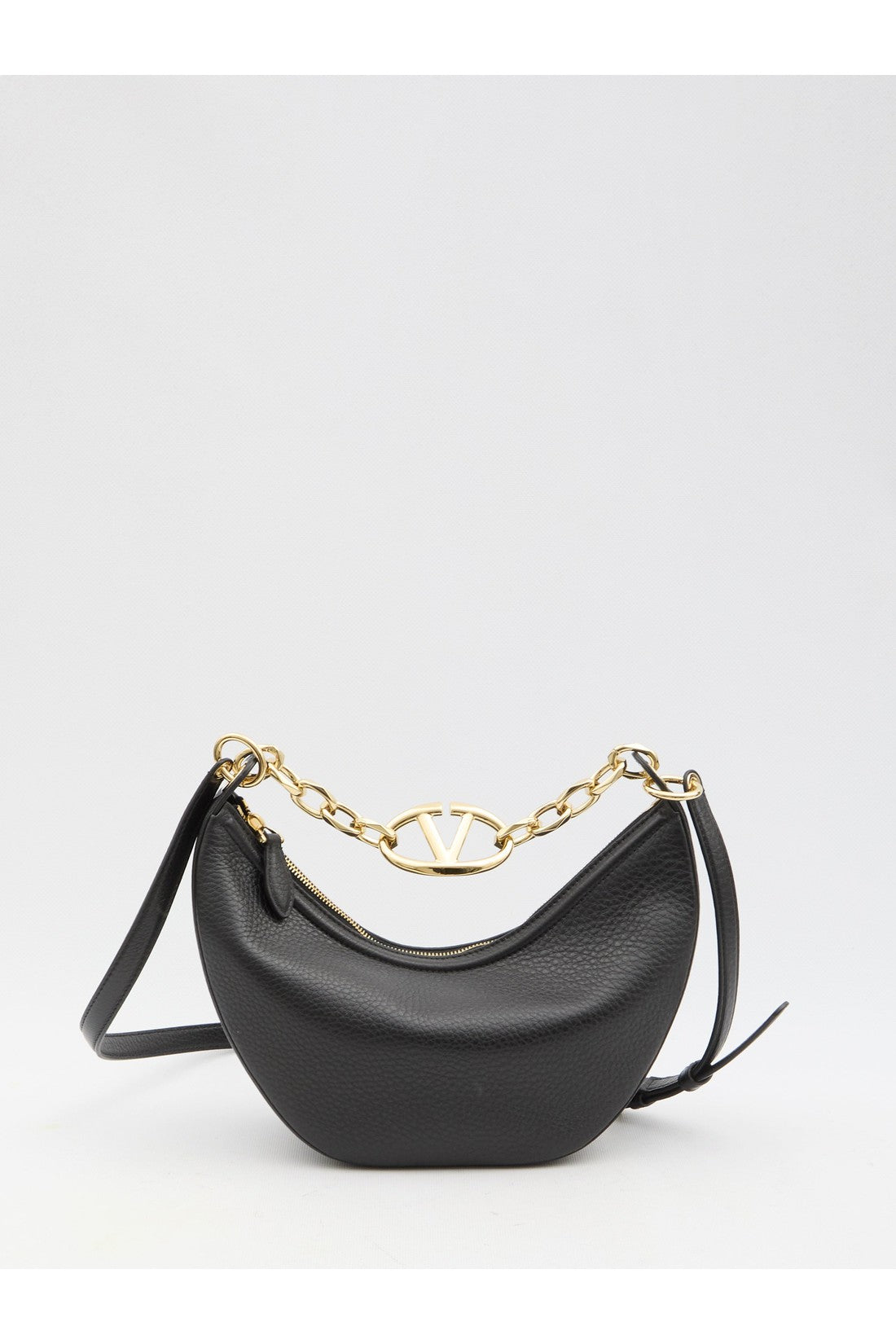 VALENTINO GARAVANI-OUTLET-SALE-Small VLogo Moon Hobo bag-ARCHIVIST