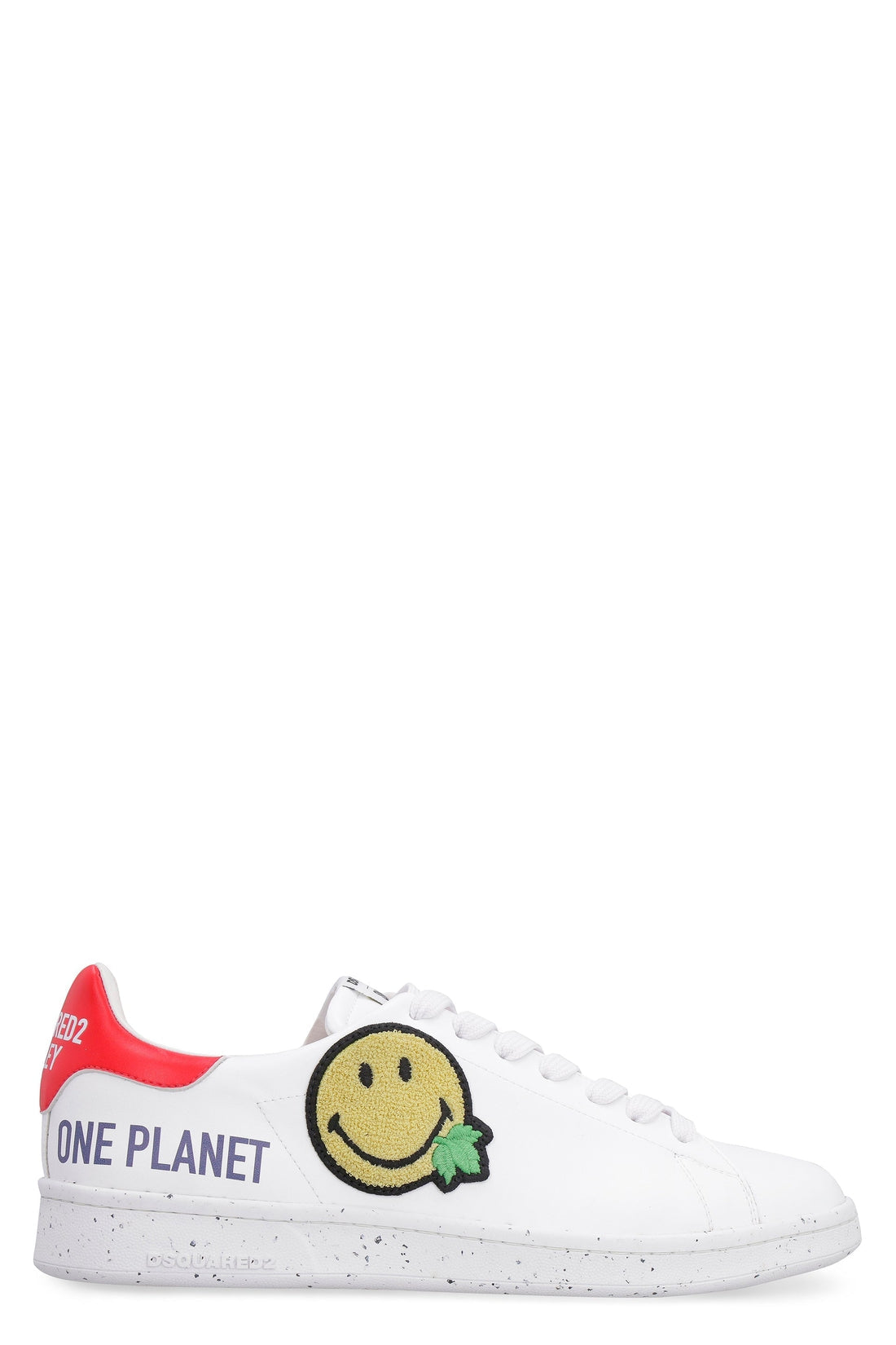 Dsquared2-OUTLET-SALE-Smiley - Leather low-top sneakers-ARCHIVIST