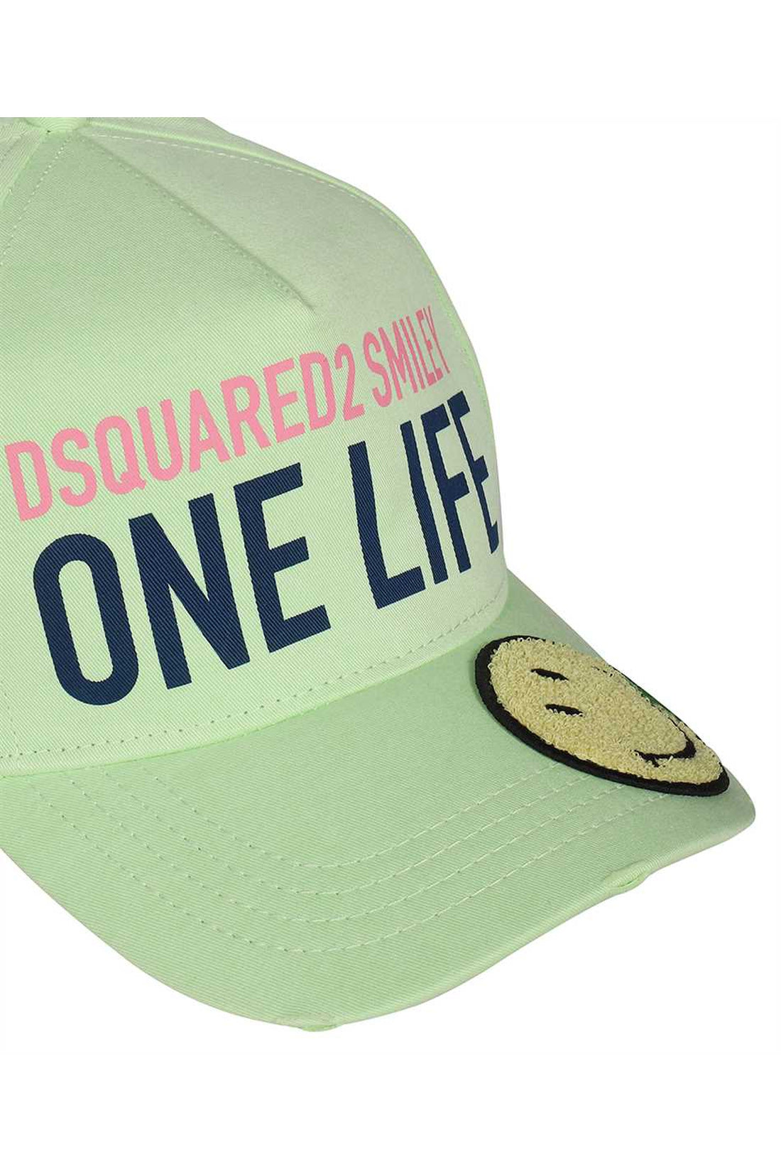 Dsquared2-OUTLET-SALE-Smiley gabardine baseball cap-ARCHIVIST