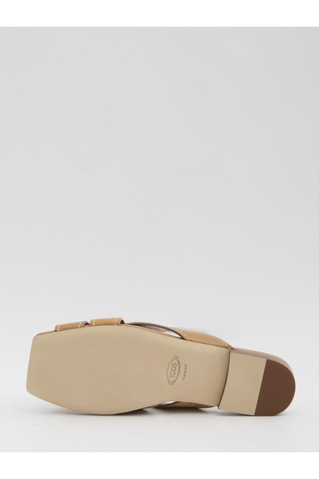 Tod'S-OUTLET-SALE-Smooth and suede leather slides-ARCHIVIST