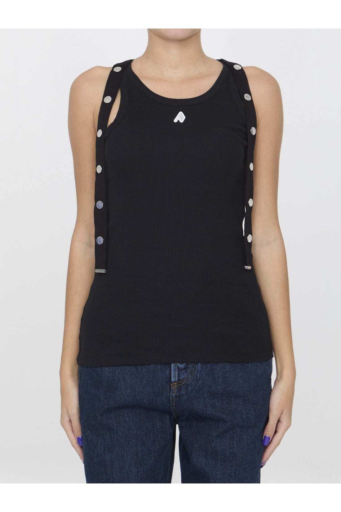 THE ATTICO-OUTLET-SALE-Snap-button tank top-ARCHIVIST